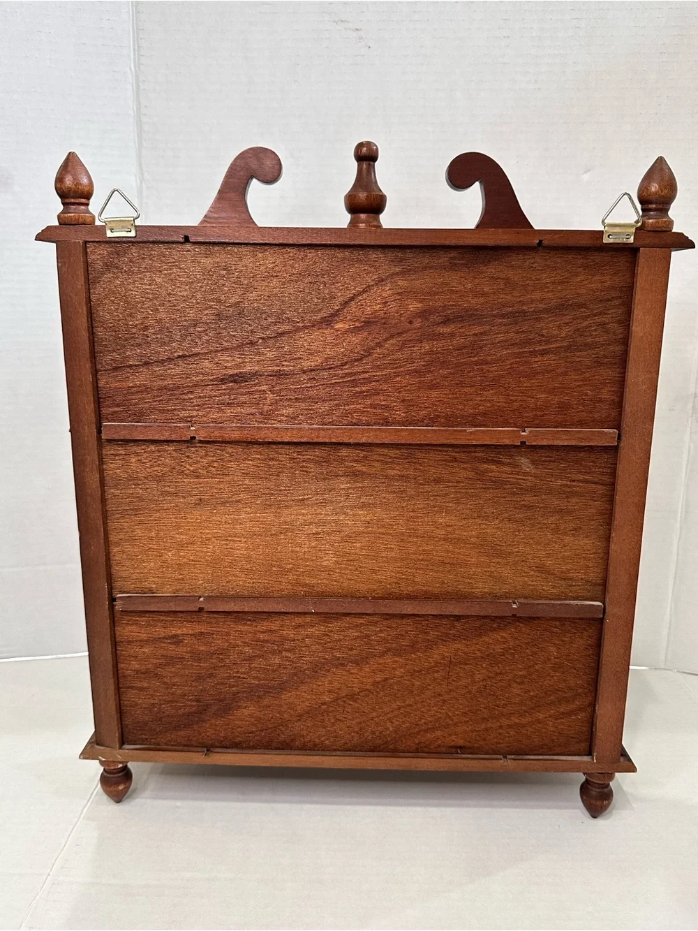 Vintage Wooden Wall Cabinet/Curio with Glass Door